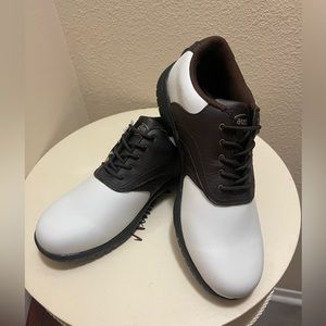 Austin Golf Men's Golf Shoes White Brown NWT, no box